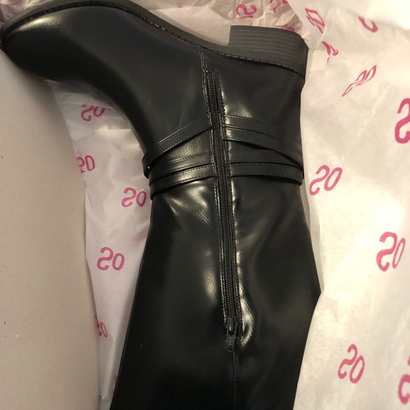 Trixie Black Two Tone Oxford Zippered Boots Size 10 Riding Boots - Picture 15 of 15